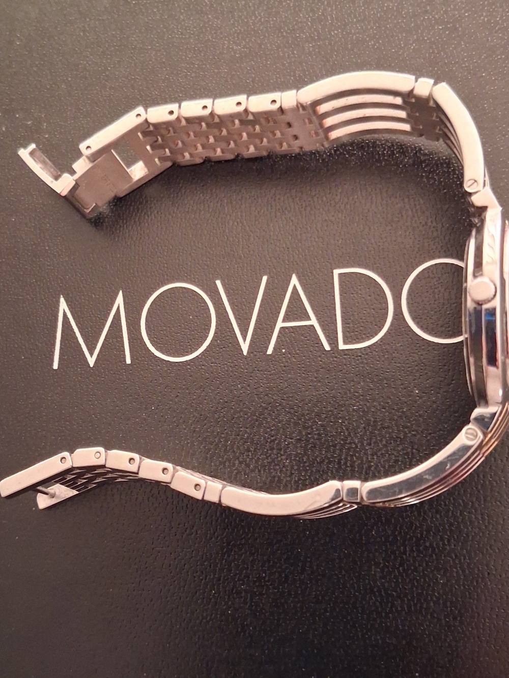 Movado Watch Two-Tone Dress Watch - Black Dial $1295 - Picture 10 of 16